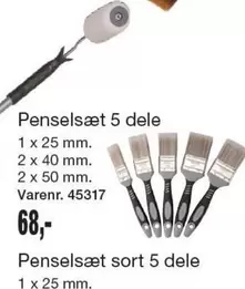 Penselsæt 5 dele