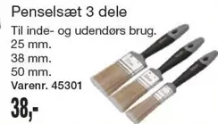 Penselsæt 3 dele, Varenr. 45301