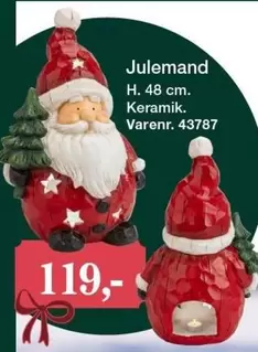 Keramik - Julemand H. 48 cm. . Varenr. 43787