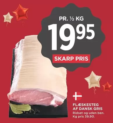 Flæskesteg af Dansk Gris