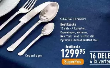 Bestik
m
16 dele - 4 kuverter