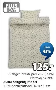 senge tøj i flonel