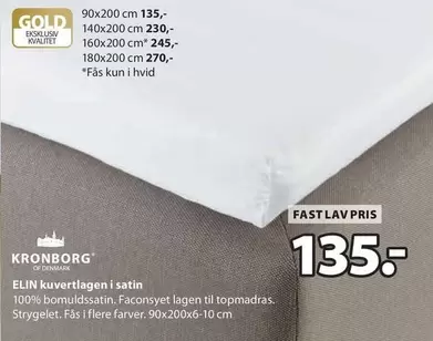 ELIN kuvertlagen i satin