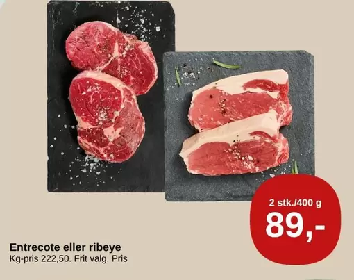 Entrecote eller ribeye