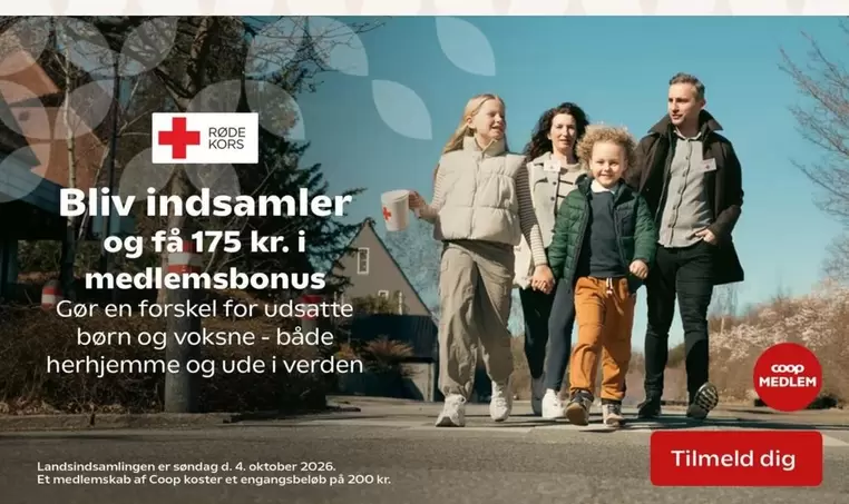 Bliv indsamler og få 175 kr. i medlemsbonus