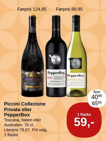 Piccini Collezioe Privata eller PepperBox Toscana, Italien eller Australien