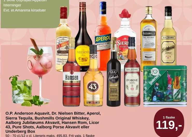 Aperol - Aquavit, Bitter, , Tequila, Bushmills, Rom, Licor, Pure Shots, Underberg Box