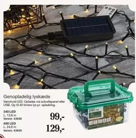 Varmhvid LED lyskæde