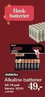 Alkaline batterier AA 16-pak