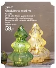 Glasjuletra med lys