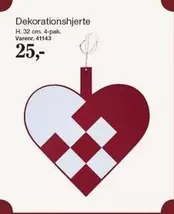 Dekorationshjerte Varenr. 41143