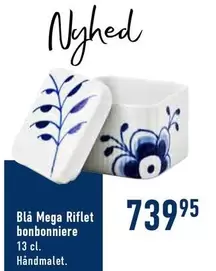 Blå Mega Riflet bonbonniere
