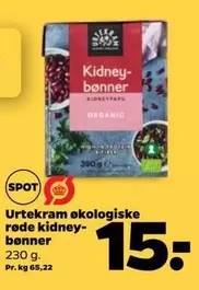 Urtekram økologiske røde kidneybønner
