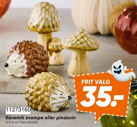 Keramik - 11273160 svampe eller pindsvin