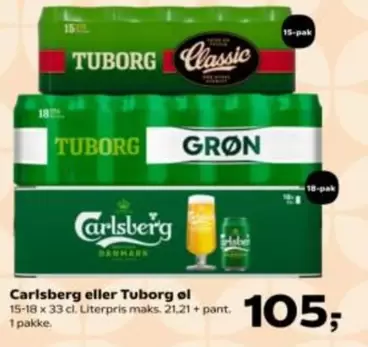 Carlsberg -  eller Tuborg øl