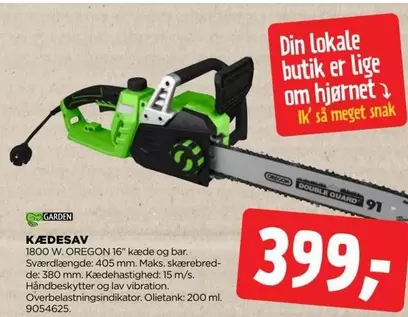 Oregon - KÆDESAV 1800 W. OREGON 16" kæde og bar