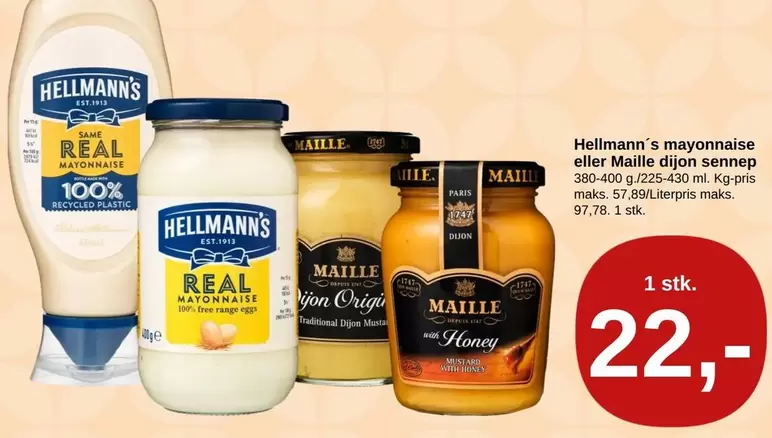 Honey - mayonnaise eller Majone Dijon sennep