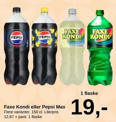 Pepsi - Faxe Kondi eller Max