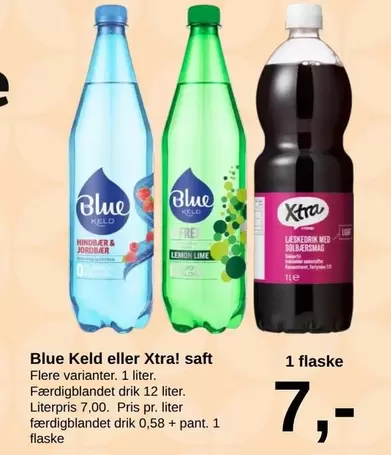 Blue Keld eller Xtra! saft