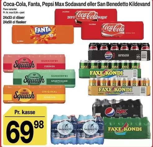 Coca Cola - Coca-Cola, Fanta, Pepsi Max Sodavand eller San Benedetto Kildesvand