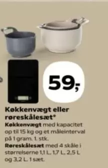 Køkkenvægt eller røreskåle