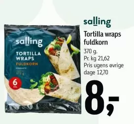 Tortilla wraps fuldkorn