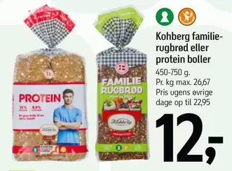 Kohberg familie-rugbrød eller protein boller