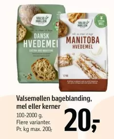 bageblanding, mel eller kerner