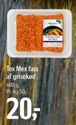 Tex Mex fars af grisekød