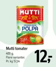 Polpa Finahakkede tomater
