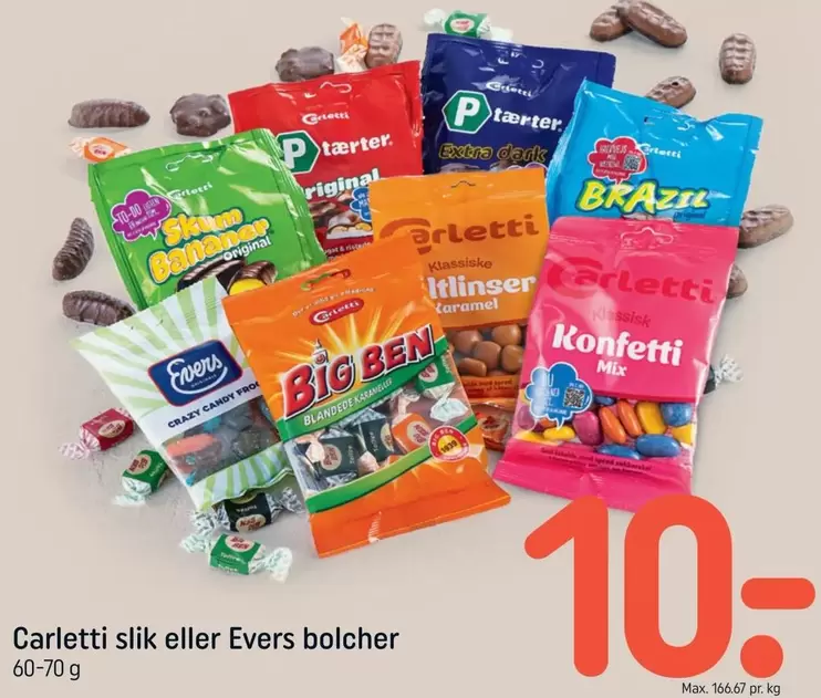 Carletti slik eller Evers bolcher