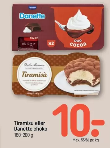 Duo - Tiramisu eller Danette choko