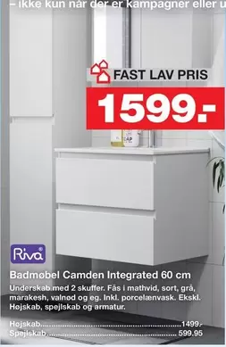 Badmøbel Camden Integrated 60 cm