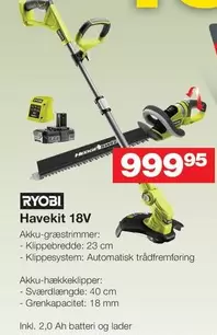Ryobi - Havekit 18V