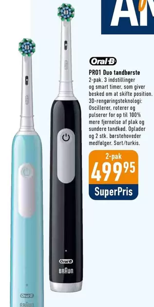 Oral B - PRO1 Duo tandbørste
