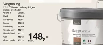 Shell - Vægmaling 2,5 L.