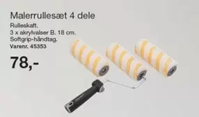 Malerrullesæt 4 dele