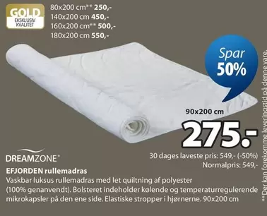 Den - EFJORDEN rullemadras