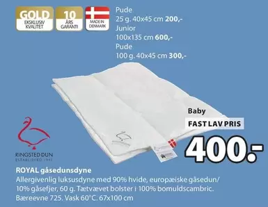 ROYAL gåsedunsdyne