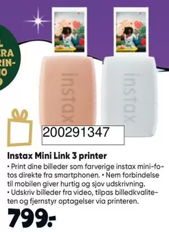 Print - Instax Mini Link 3 printer