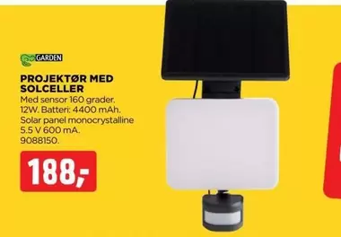 PROJEKTØR MED SOLCELLER