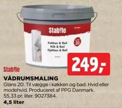 Vådrumsmaling Glans 20