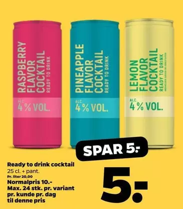 Ready to drink cocktail