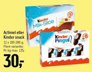 Kinder - Actimel eller snack