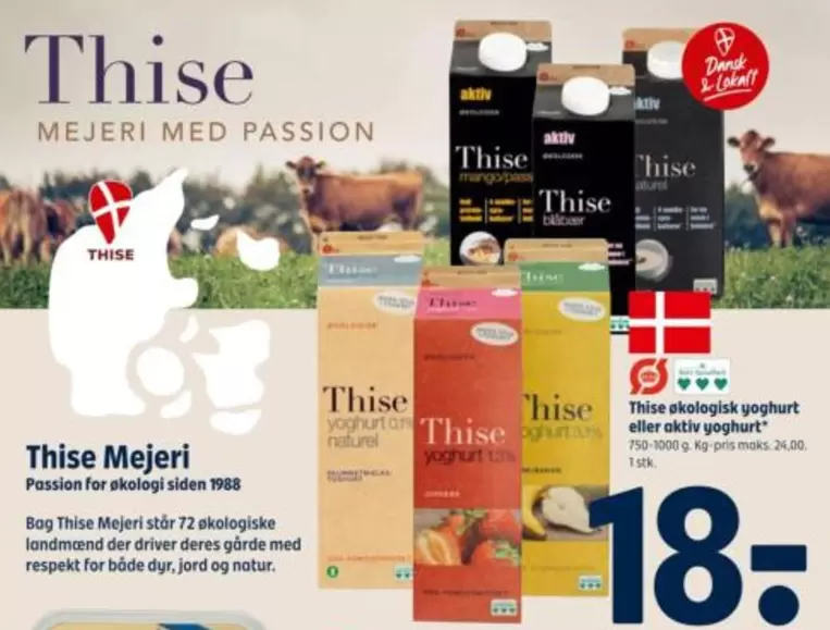 Natur - Thise økologisk yoghurt eller aktiv yoghurt