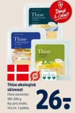 økologisk skiveost