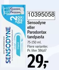 Duo - Sensodyne eller Parodontax tandpasta