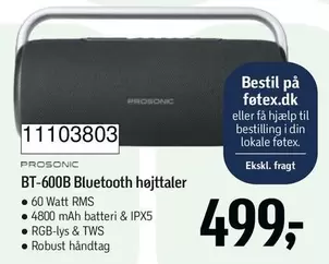 BT-600B Bluetooth højttaler