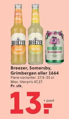 Orange - Breezer, Somersby, Grimbergen