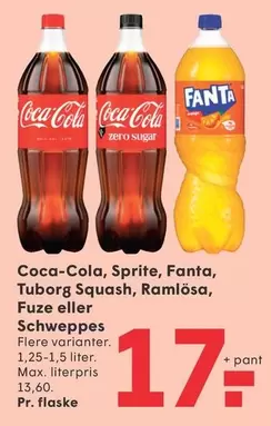 Coca Cola - Coca-Cola, Sprite, Fanta, Tuborg Squash, Ramlosa, Fuze eller Schweppes